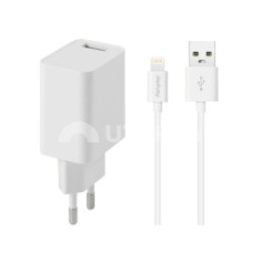 FAIRPLAY Pack Caricatore 12W + Cavo Lightning (Bianco) | Ricondizionato