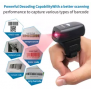 Anello Lettore QR Code Barcode, Scanner portatile USB 14 h di Autonomia