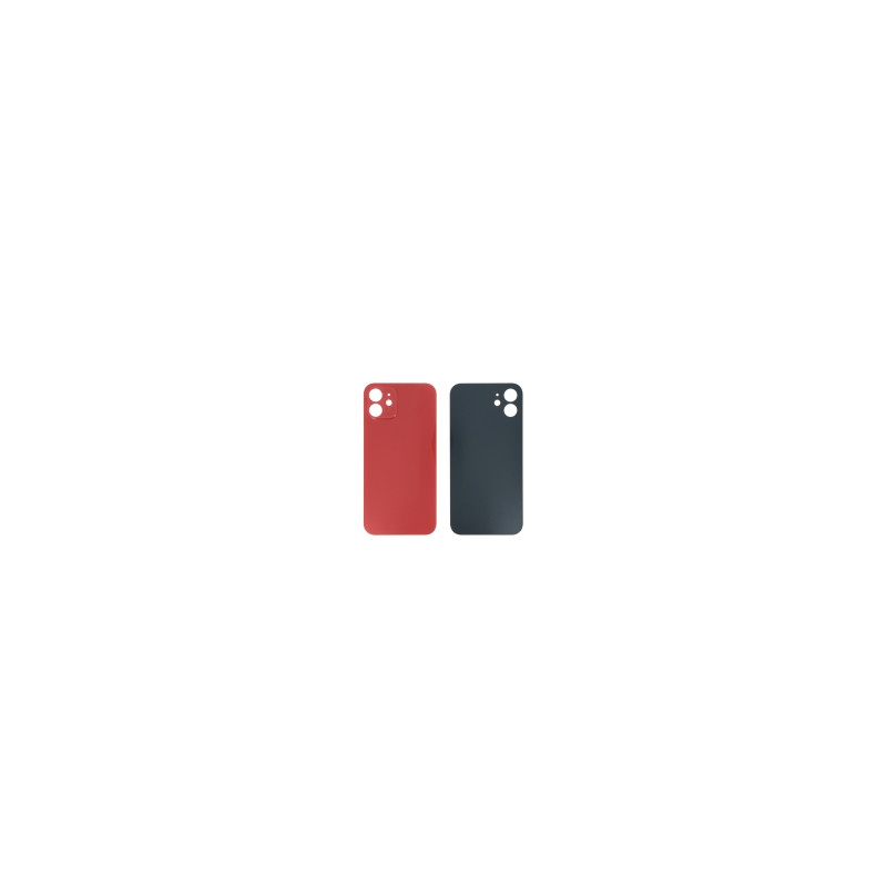 Vetro Scocca Posteriore Rosso iPhone 12 (Large Hole)