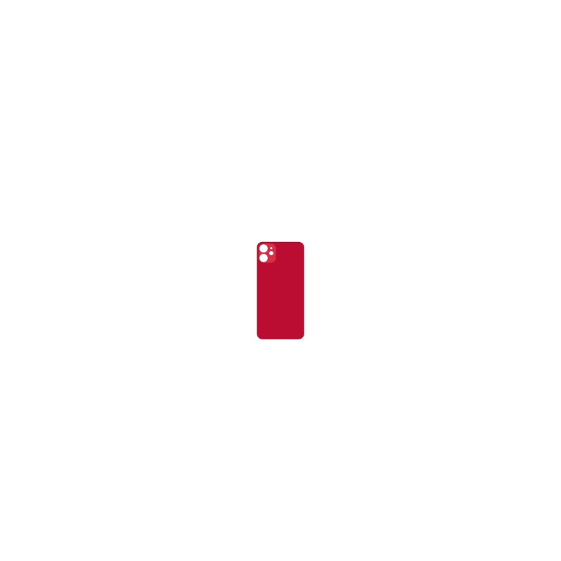 Vetro Scocca Posteriore Rosso iPhone 11 (Big Hole)