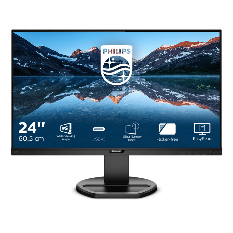 Monitor 23.8'' IPS - PHILIPS 243B9/00 - FHD 16:9 4ms 250nits 75Hz - VGA + HDMI + DisplayPort + USB C MM