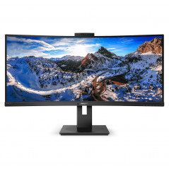 Monitor 34'' VA curved webcam - PHILIPS 346P1CRH - 2K WQHD 21:9 100Hz 4ms - HDMI + DisplayPort + USB C + LAN - Pivot regolabile