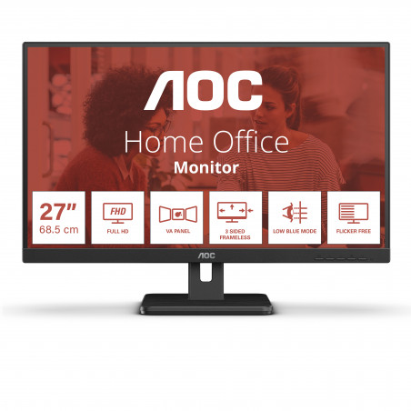 Monitor 27'' VA - AOC 27E3UM - FHD 16:9 75Hz - VGA + HDMI + DisplayPort MM VESA 100