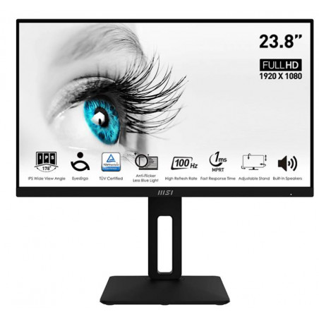 Monitor 23,8'' IPS - MSI PRO MP242AP - nero - FHD 16:9 100Hz 1ms - HDMI + VGA MM - PIVOT verticale orizontale