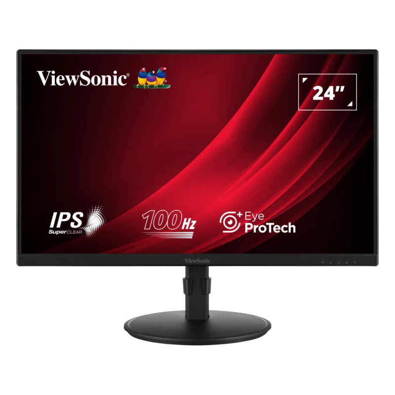 Monitor 24'' IPS - ViewSonic VG2408A - HDMI + DisplayPort + VGA 99%RGB + HUB USB - FHD 100HZ MM - Pivot Altezza regolabile