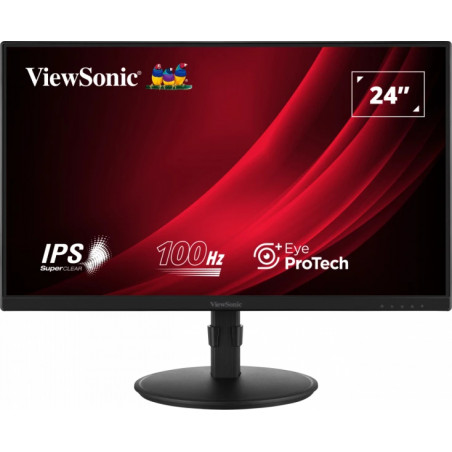 Monitor 24'' IPS - ViewSonic VG2408A - HDMI + DisplayPort + VGA 99%RGB + HUB USB - FHD 100HZ MM - Pivot Altezza regolabile