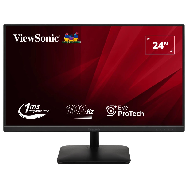 Monitor 24'' IPS - ViewSonic VA2408-MHDB - FHD 16:9 1ms 100Hz - VGA + HDMI + DisplayPort - MM - Pivot regolazione altezza