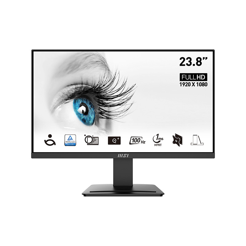 MON 23,8 VA HDMI DP LED 16:9 VESA MSI PRO MP2412 BLACK VESA FHD