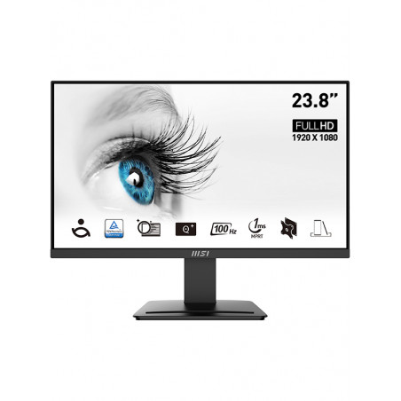 MON 23,8 VA HDMI DP LED 16:9 VESA MSI PRO MP2412 BLACK VESA FHD