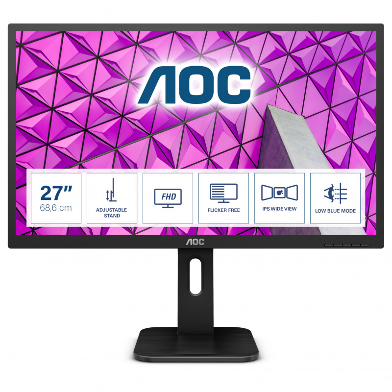 Monitor 27'' IPS - AOC 24P1 - FHD 16:9 60Hz 5ms 250nits VGA + HDMI + DVI + DisplayPort - Pivot regola altezza