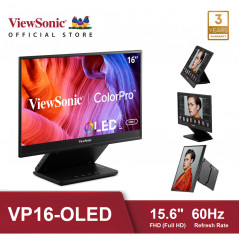 Monitor 16'' OLED PORTABLE foldable - ViewSonic VP16-OLED - 100RGB PANTONE - FHD 60Hz 16:9 - microHDMI + USBC MM