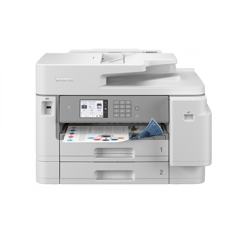 Stampante inkjet a colori - BROTHER MFCJ5955DW - WiFi + LAN + USB + FAX - scanner + A3/A4 + 30ppm + 4 cartucce