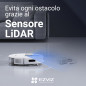 EZVIZ RE4 PLUS - bianco - aspirapolevere lavaEasciuga + base svuotamento e ricarica + APP