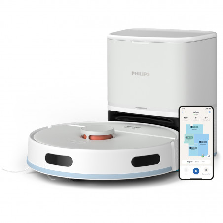 Philips Serie 2000 - XU2100/20 - ASPIRAPOLVERE ROBOT XU2100 - Aspira e lava - con base di ricarica e svuotamento + APP