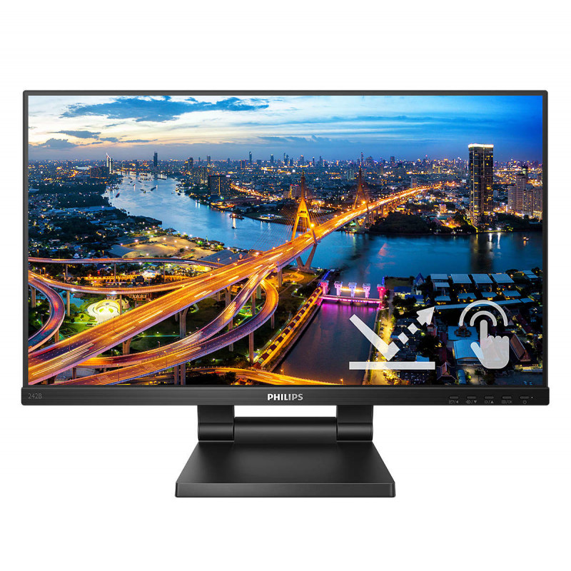 Monitor 23.8'' IPS TOUCHSCREEN - Philips 242B1TC/00 - FHD 16:9 75Hz 4ms 250nits - HDMI + USB + USB C + VGA + DP Monitor 23.8'' IPS TOUCHSCREEN - Philips 242B1TC/00 - FHD 16:9 75Hz 4ms 250nits - HDMI + USB + USB C + VGA + DP