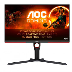 Monitor 27'' VA - AOC G3 Q27G3XMN/BK - 2K QHD 16:9 180Hz 700nits 5ms - 2xHDMI + DP