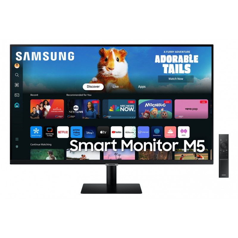 Monitor 27'' IPS - Samsung Smart Monitor M5 - M50D da - FHD 16:9 60Hz 250nits 4ms - 2xHDMI + USB + BLTTH + WiFi Monitor 27'' IPS - Samsung Smart Monitor M5 - M50D da - FHD 16:9 60Hz 250nits 4ms - 2xHDMI + USB + BLTTH + WiFi
