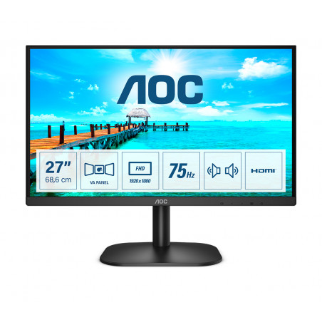 Monitor 27'' VA - AOC B2 27B2AM - FHD 16:9 250nits 4ms 75Hz - HDMI + VGA