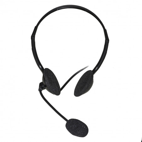 CUFFIA C/MICROFONO 3,50MM BLACK CONNETTORE USB E CONTROLLO VOLUME