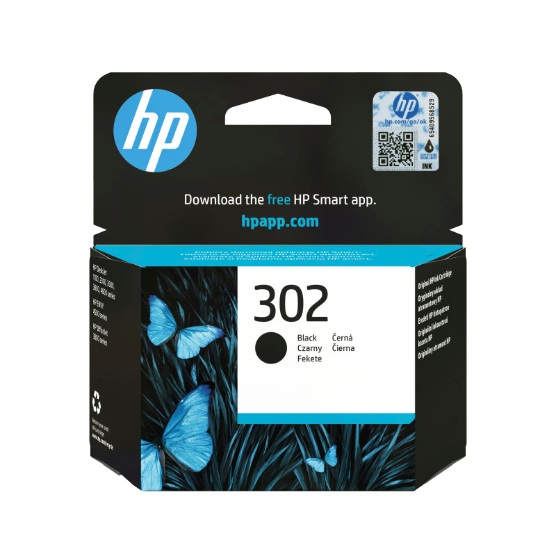 Cartuccia originale Stampante HP INC - 302 NERO - F6U66AE K - 3