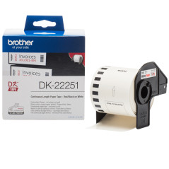 Cartuccia compatibile Brother per Stampante Etichette stampa termica - DK22251 - ADESIVE ROSSE/NERE 62MMX15