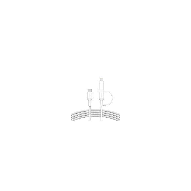 BELKIN BoostCharge Pro Cavo 2-in-1 USB-C e Lightning 1.5m (Bianco)