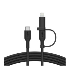 BELKIN BoostCharge Pro Cavo 2-in-1 USB-C e Lightning 1.5m (Nero)