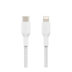 BELKIN Cavo Intrecciato USB-C a Lightning 2m (Bianco)