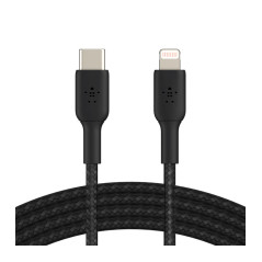 BELKIN Cavo intrecciato USB-C a Lightning 1m (Nero)