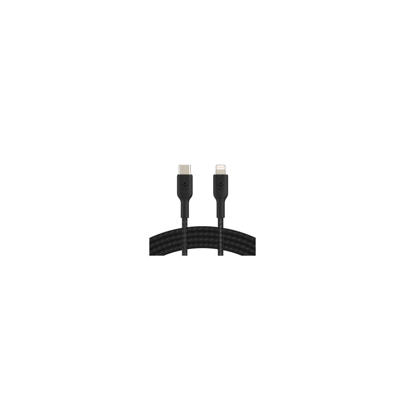 BELKIN Cavo intrecciato USB-C a Lightning 1m (Nero)
