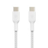 BELKIN Cavo intrecciato USB-C a USB-C 2m (Bianco)
