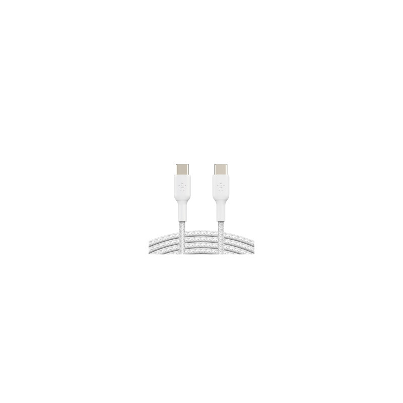 BELKIN Cavo Intrecciato USB-C a USB-C 1m (Bianco)