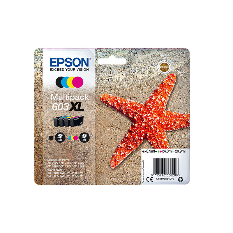 Cartuccia originale Stampante EPSON - T03A6 - MULTIPACK CMYK XL PER WORKFORCE WF 2850DWF