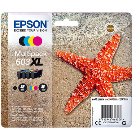 Cartuccia originale Stampante EPSON - T03A6 - MULTIPACK CMYK XL PER WORKFORCE WF 2850DWF