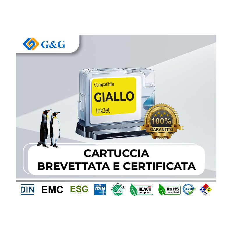 Cartuccia compatibile G&g per Stampante Cartucce brother - LC-123Y GIALLO - Y 600 PAG