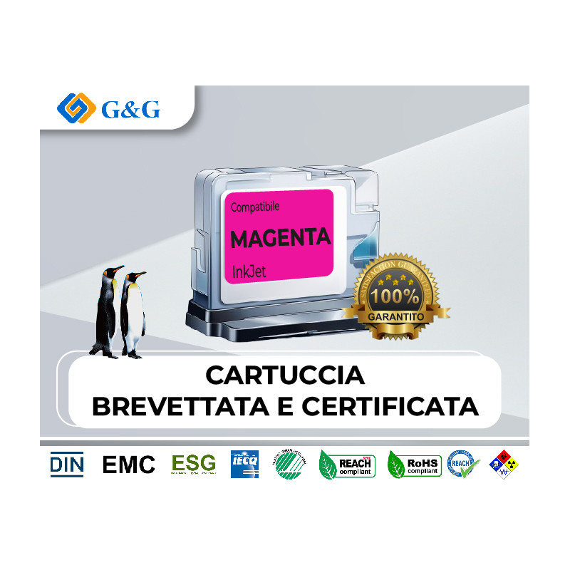 Cartuccia compatibile G&g per Stampante Cartucce brother - LC-223M MAGENTA - M 550 PAG