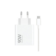Xiaomi Pack Caricabatterie 90W + Cavo USB-A a USB-C (Bianco)