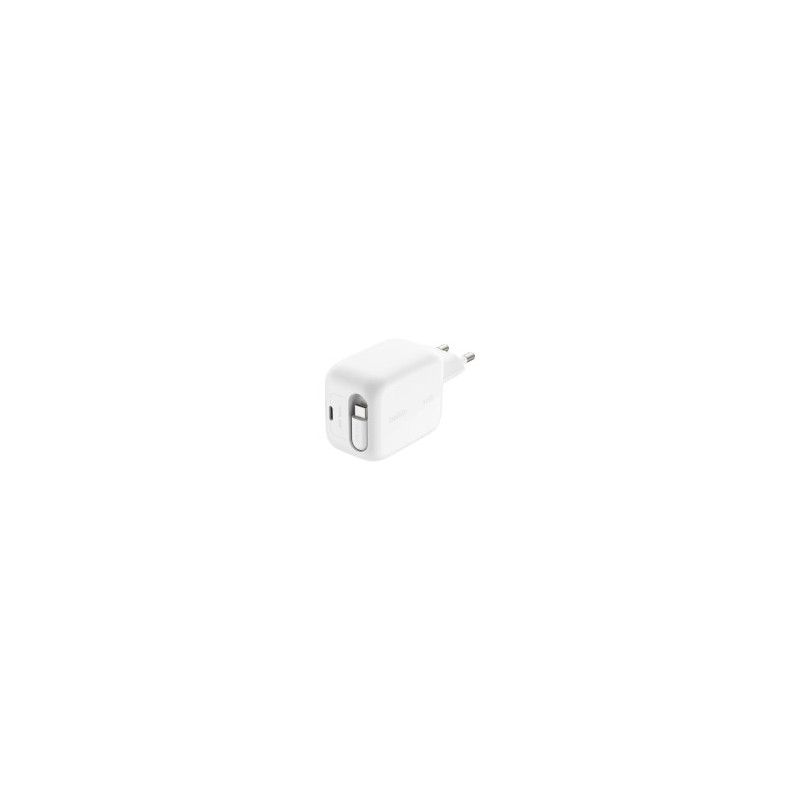 BELKIN Caricabatterie da muro USB-C GaN con Cavo Retrattile (45W)