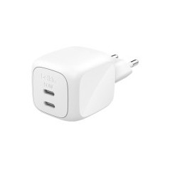BELKIN Caricatore da Parete GaN 2 Porte USB-C 50W (Bianco)
