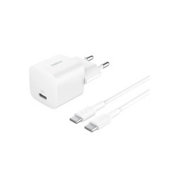 BELKIN Caricatore da Parete 25W + Cavo USB-C a USB-C 1m (Bianco)