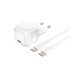 BELKIN Caricatore da Parete 20W + Cavo USB-C a USB-C 1m (Bianco)