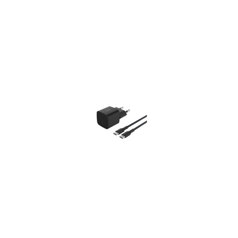 BELKIN Caricatore da Parete 25W + Cavo USB-C a USB-C 1m (Nero)