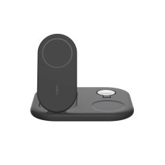 BELKIN Stazione di ricarica wireless 3-in-1 con Qi2 (15W) (Nero)