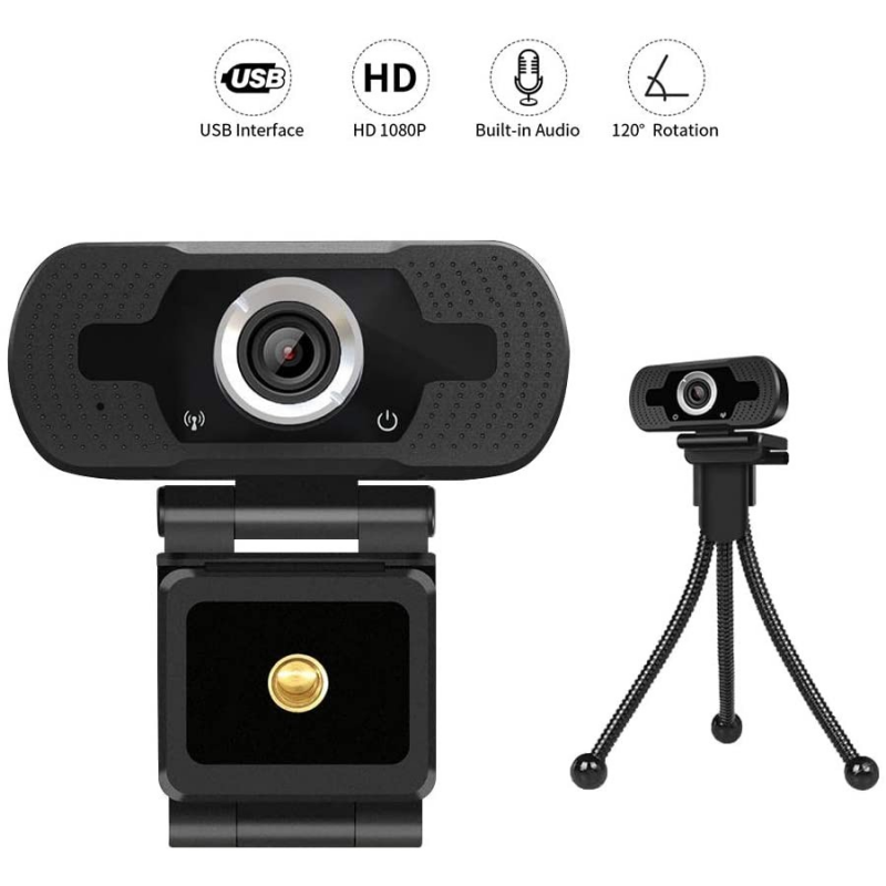 Loosafe Webcam USB con Microfono Web Cam Full HD 1080P