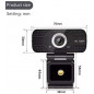 Loosafe Webcam USB con Microfono Web Cam Full HD 1080P
