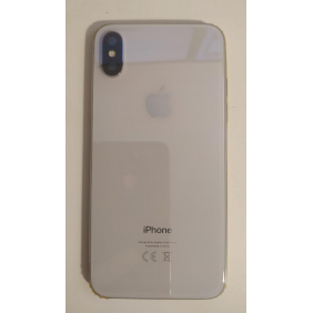 Scocca Completa con componenti per iPhone X Tasti Volume e Accensione e Ricarica Wireless Silver Argento