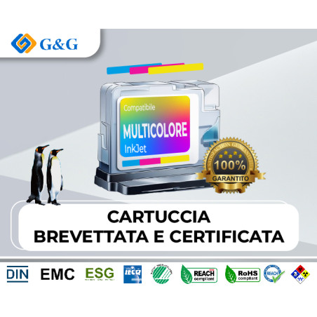 Cartuccia compatibile G&g per Stampante Cartucce rig. hp - 303XL TRICOLORE - CMY RIGENERATO INK LEVEL MULTIPACK - 18ml