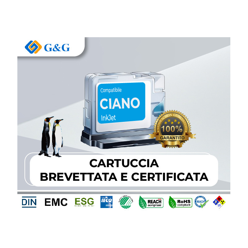 Cartuccia compatibile G&g per Stampante Cartucce epson - EPS CIANO - C13T37924010 378XL C 830 PAG
