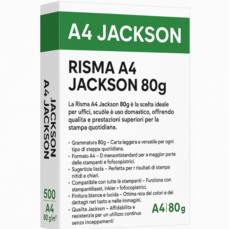 Cartuccia compatibile Fornitori vari per Stampante Carta comune - RISMA - A4 JACKSON 75GR