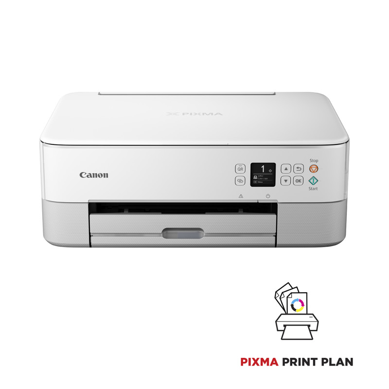 Stampante inkjet colori - CANON PIXMA TS5350I WHITE - Scanner e Copia + WiFi - USB - A4 - 13PPM - 2 colori cartucce